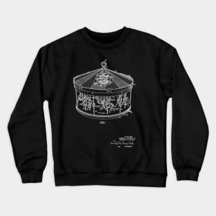 Carousel Vintage Patent Hand Drawing Crewneck Sweatshirt